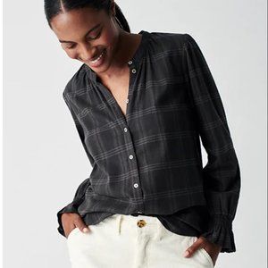 Faherty Harper Top Aspen Blck Plaid
